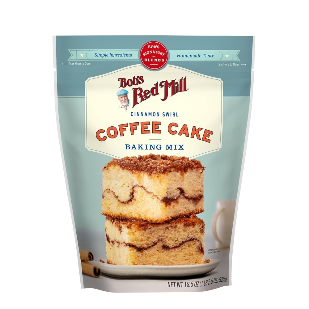image:imageBobs Red Mill Cinnamon Swirl Coffee Cake Baking Mix  185 oz Bag Pack of 1  Simple Clean Ingredients Homemade Taste NonGMO185 Ounce Pack of 1