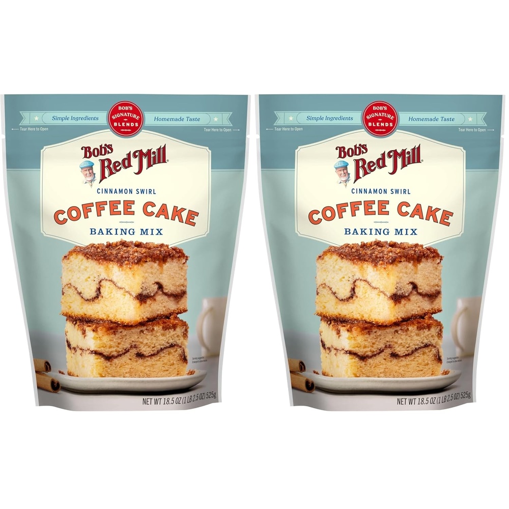 image:imageBobs Red Mill Cinnamon Swirl Coffee Cake Baking Mix 185oz 4 Pack185 Ounce Pack of 2