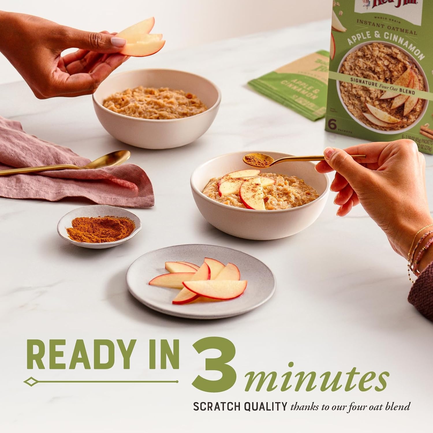 image:imageBobs Red Mill Apple Cinnamon Instant Oatmeal Packets 6 packetsApple Cinnamon