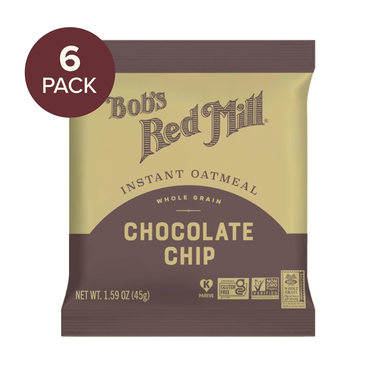 image:imageBobs Red Mill Apple Cinnamon Instant Oatmeal Packets 6 packetsChocolate Chip