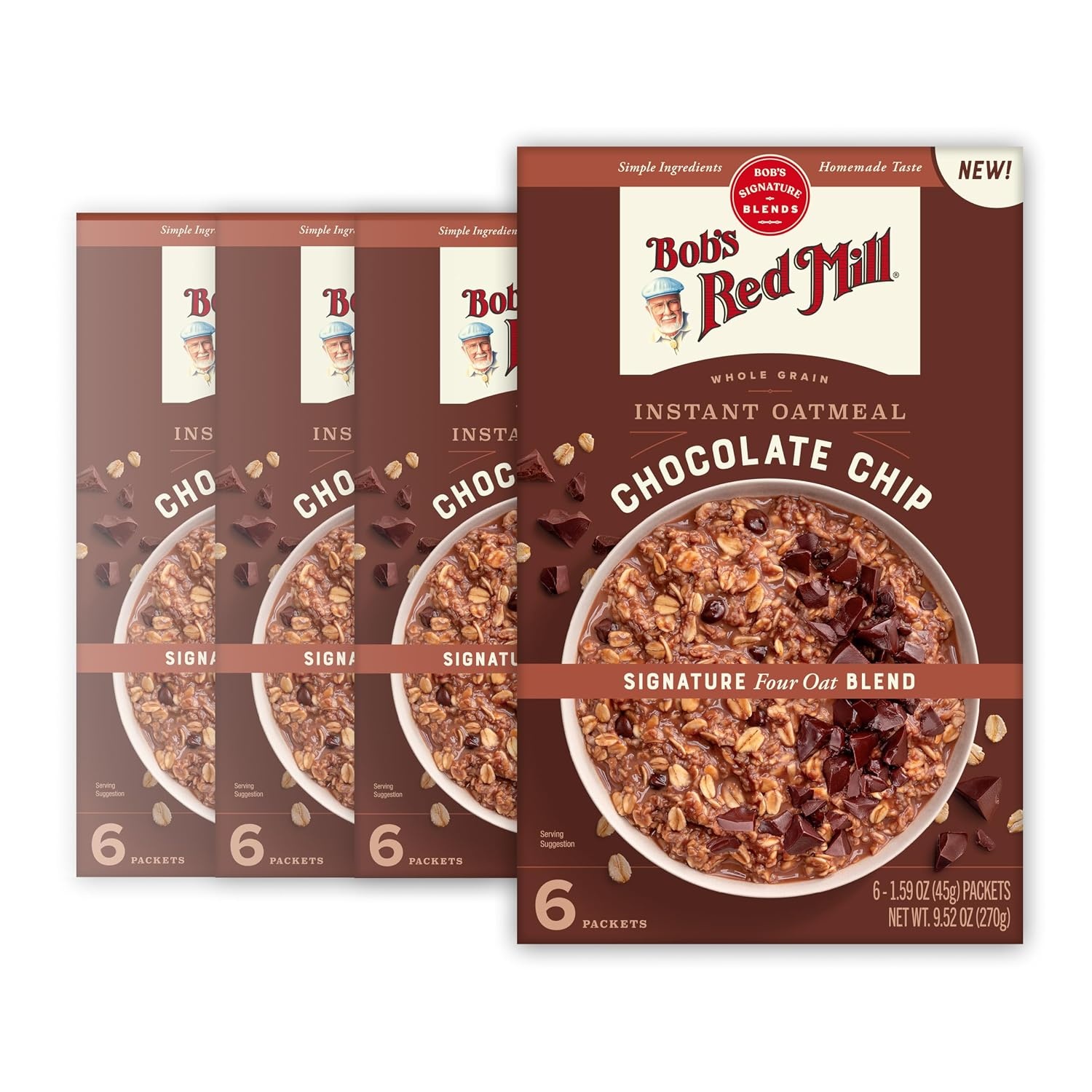image:imageBobs Red Mill Apple Cinnamon Instant Oatmeal Packets 6 packetsChocolate Chip