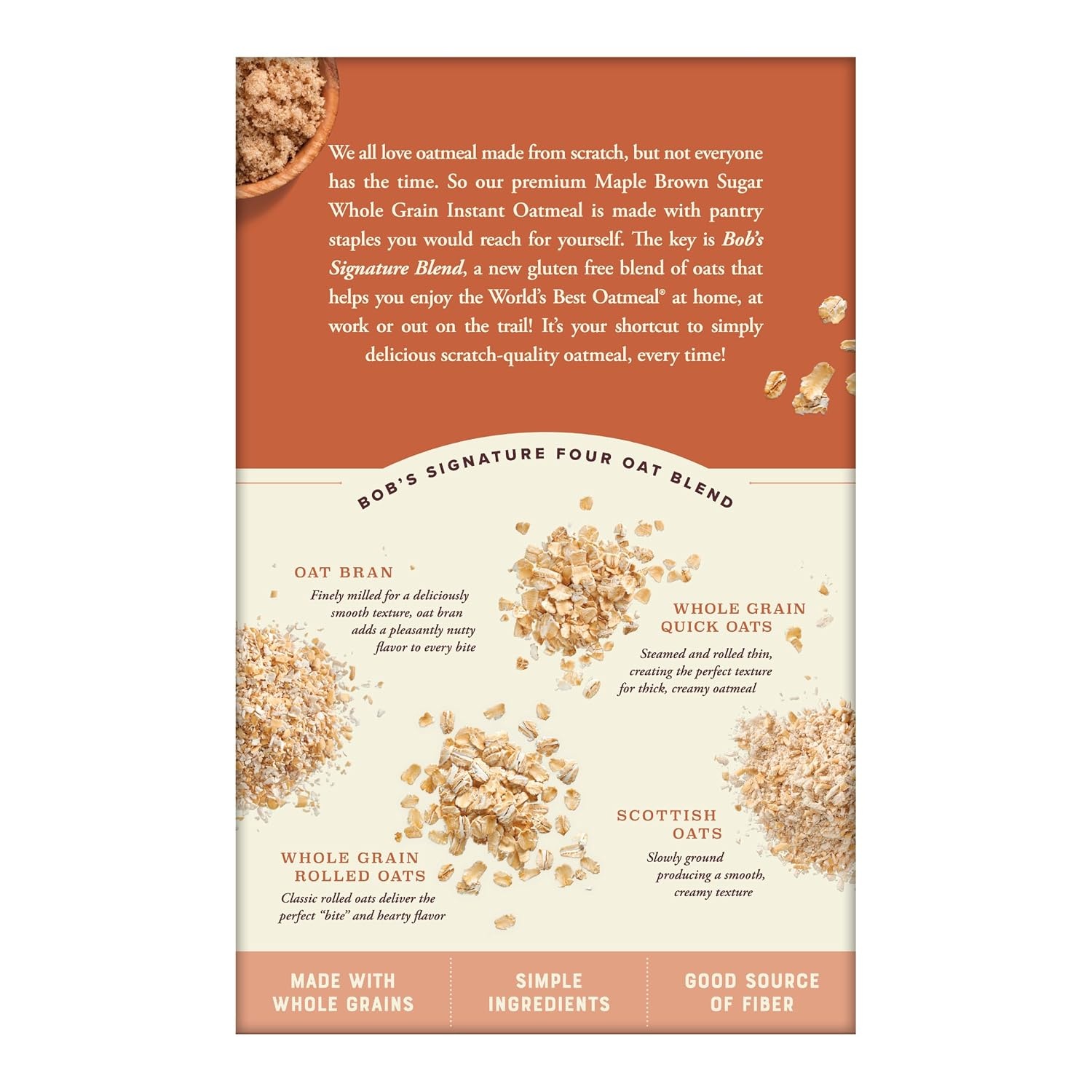 image:imageBobs Red Mill Apple Cinnamon Instant Oatmeal Packets 6 packetsMaple Brown Sugar