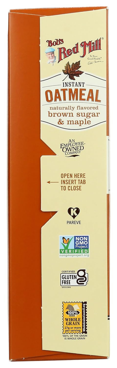 image:imageBobs Red Mill Brown Sugar amp Maple Oatmeal Packets 8 packets Pack of 1 Non GMO Gluten Free Whole Grain Kosher988 Ounce Pack of 1