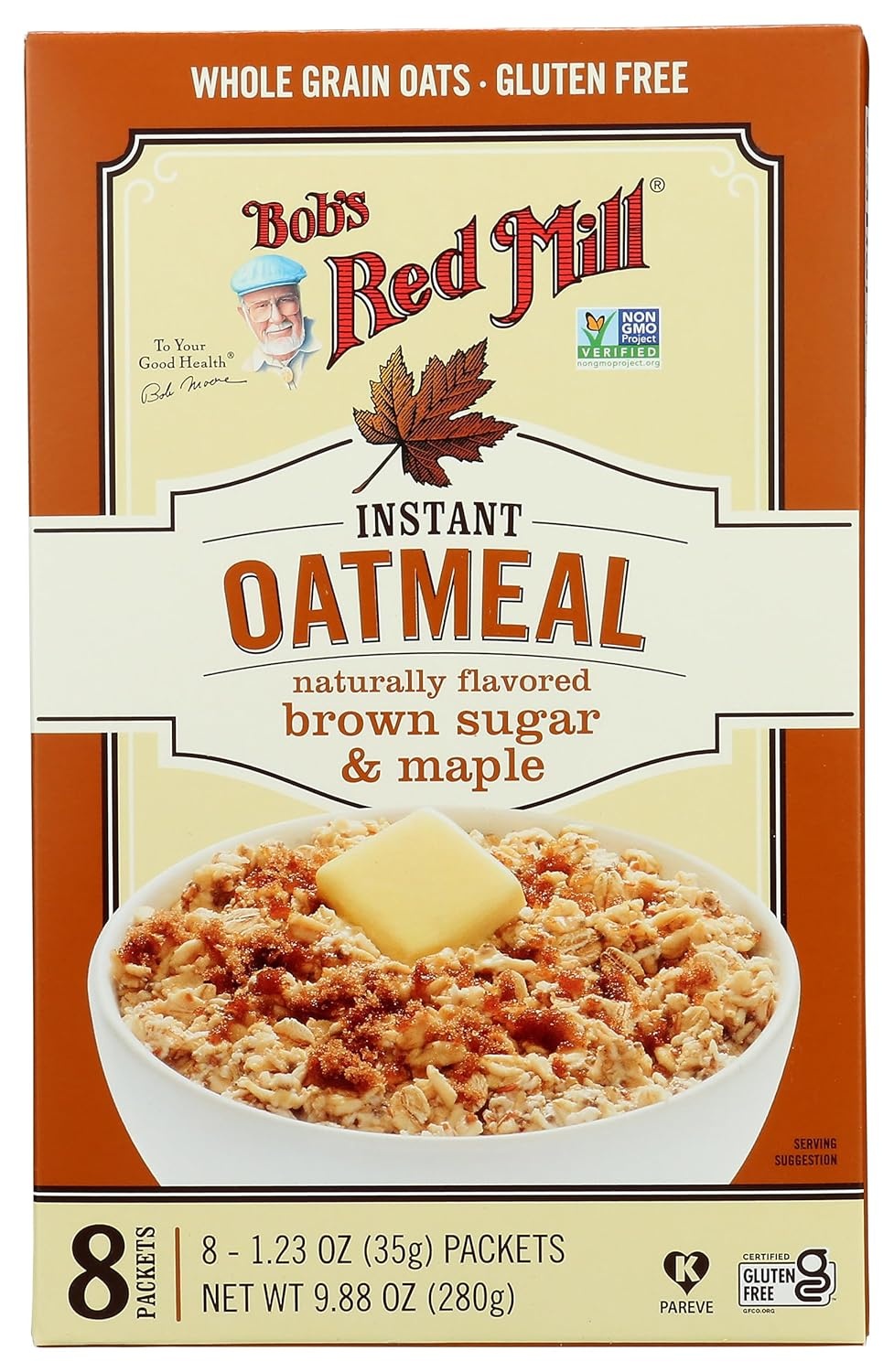 image:imageBobs Red Mill Brown Sugar amp Maple Oatmeal Packets 8 packets Pack of 1 Non GMO Gluten Free Whole Grain Kosher988 Ounce Pack of 1