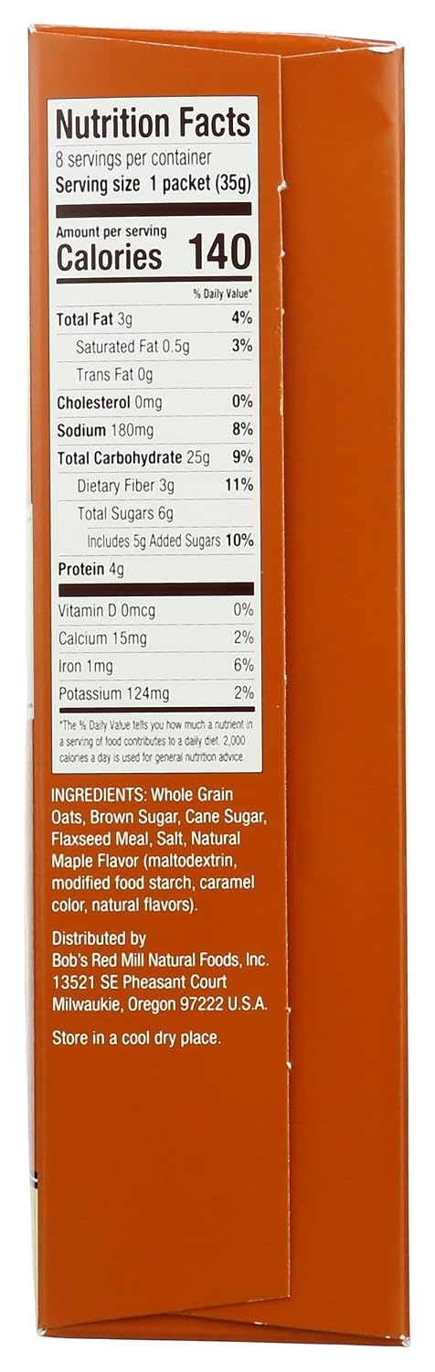 image:imageBobs Red Mill Brown Sugar amp Maple Oatmeal Packets 8 packets Pack of 1 Non GMO Gluten Free Whole Grain Kosher988 Ounce Pack of 1