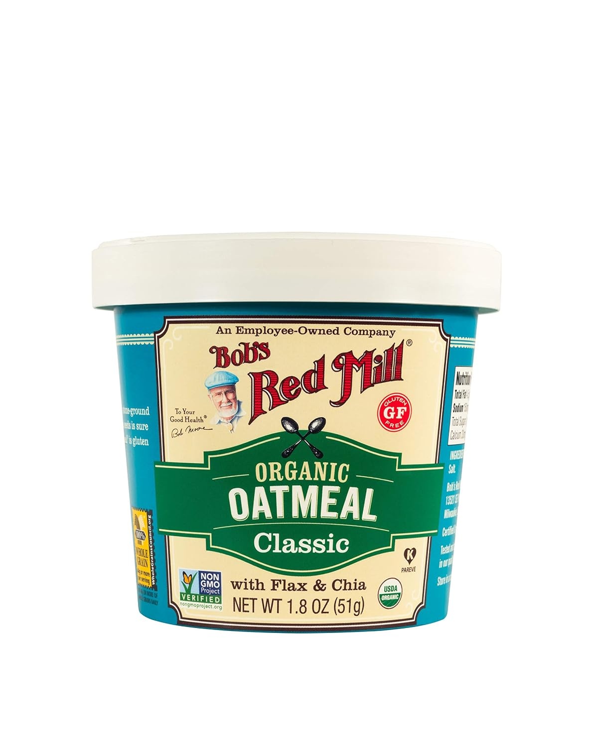 image:imageBobs Red Mill Classic Organic Gluten Free Oatmeal Cup 12 Count