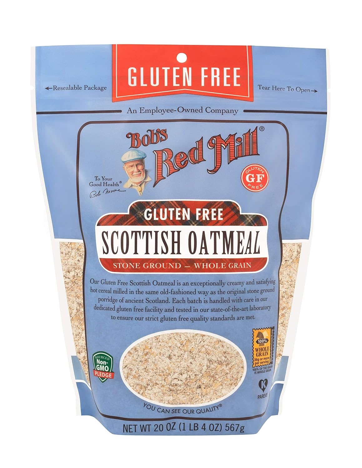image:imageBobs Red Mill Gluten Free Scottish Oatmeal 20oz 4 Pack20 Ounce Pack of 4
