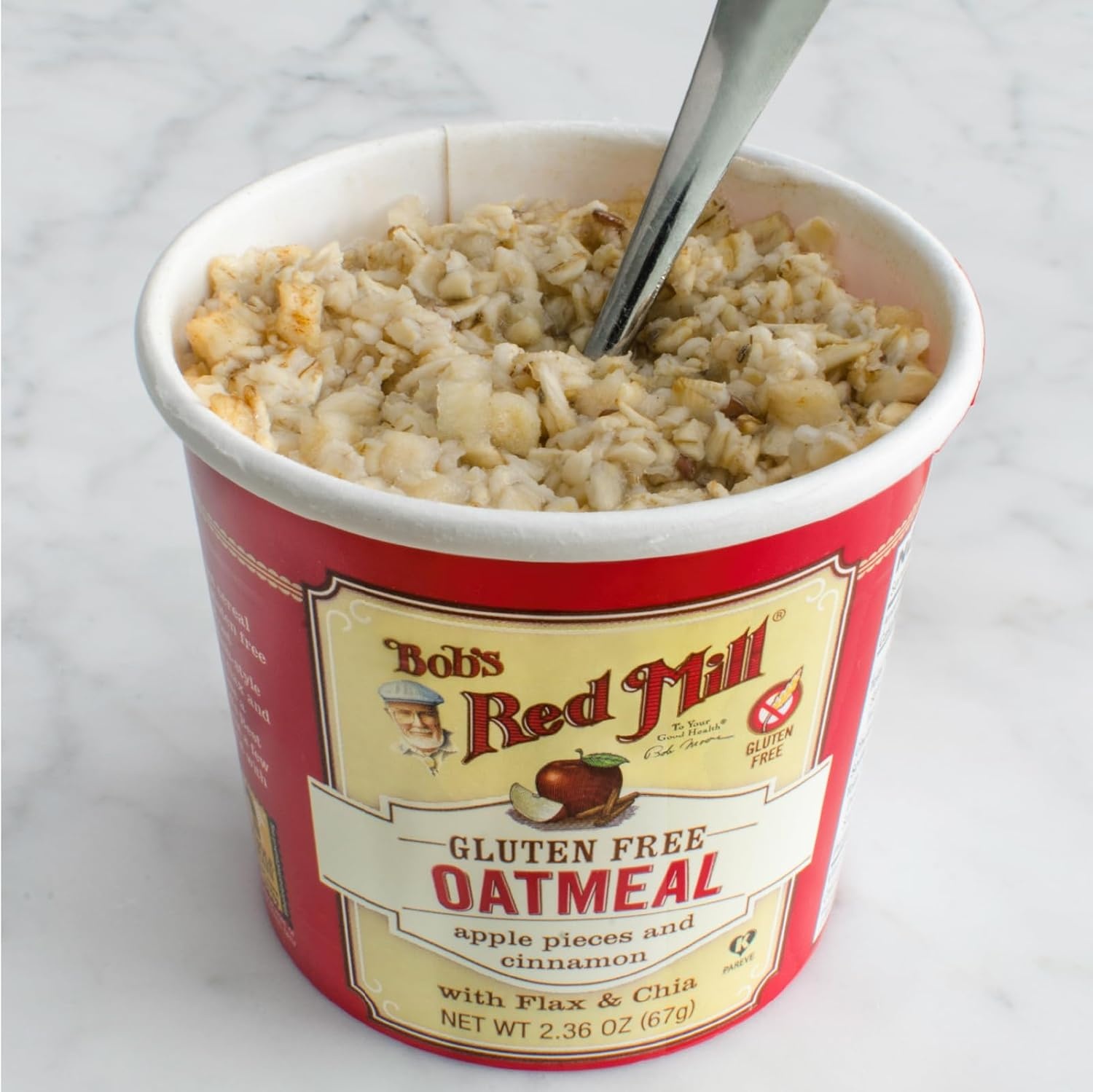 image:imageBobs Red Mill Oatmeal Cup Variety Pack Classic Maple Apple 1 cup Pack of 12 Non GMO Whole Grain Kosher