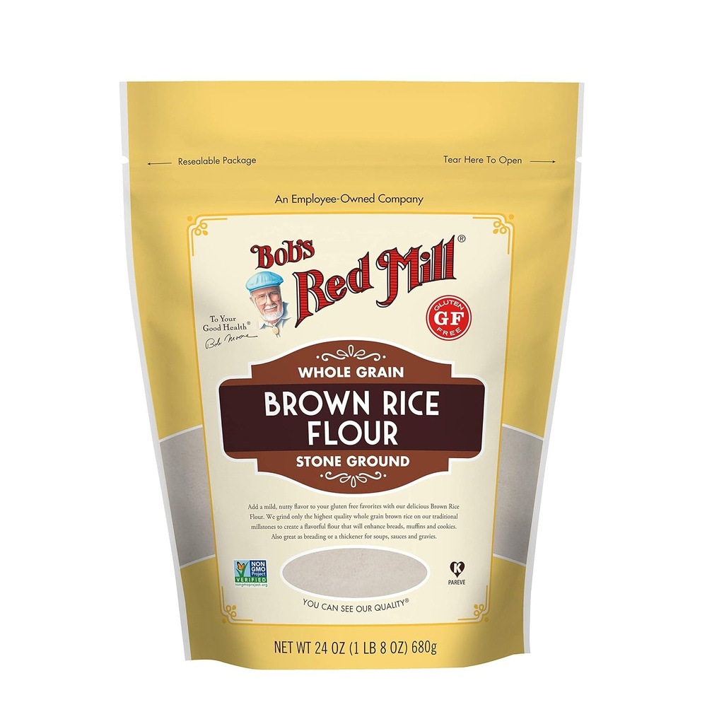 image:imageBobs Red Mill Brown Rice Flour 24oz Pack of 4  Non GMO Whole Grain Vegan Kosher24 Ounce Pack of 1
