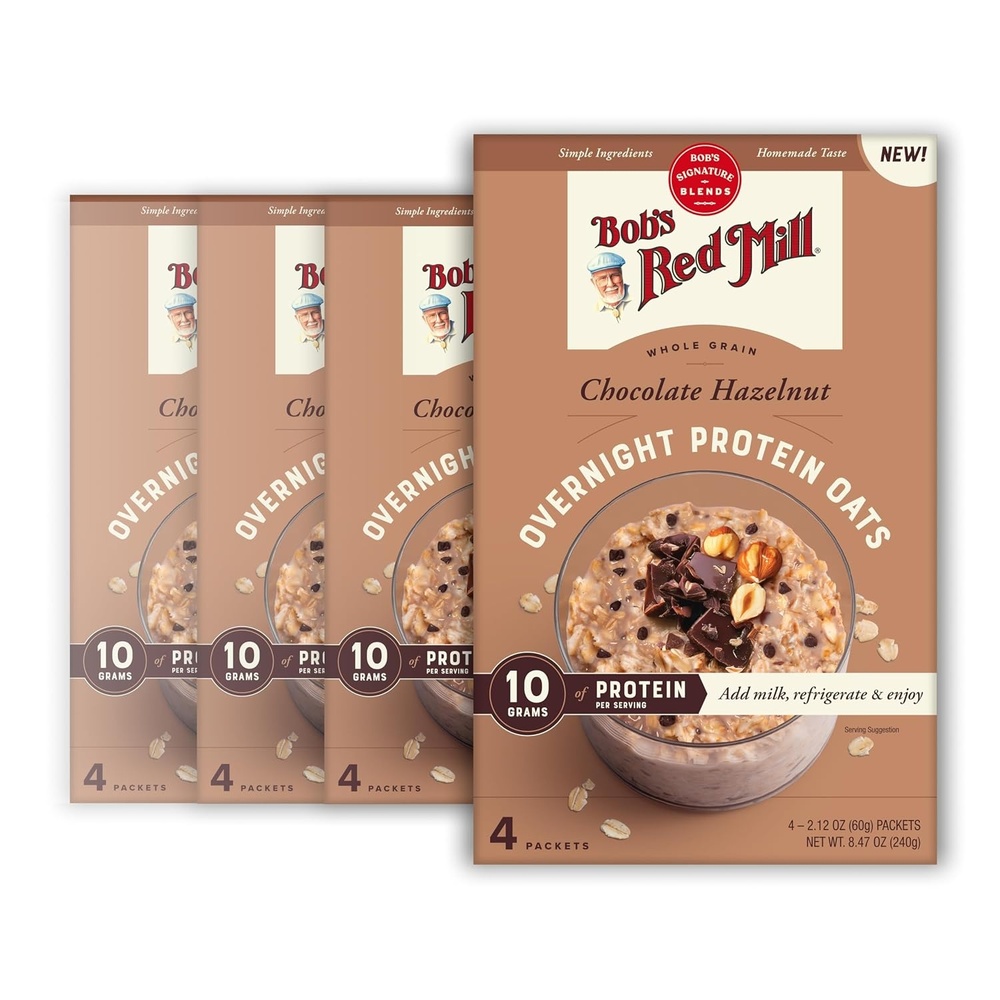 image:imageBobs Red Mill Chocolate Hazelnut Overnight Protein Oat Packets 16 ctChocolate Hazelnut