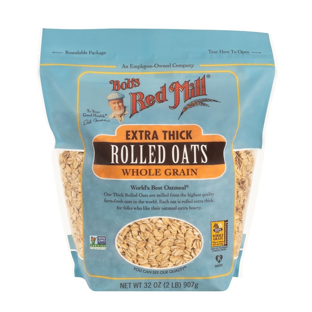 image:imageBobs Red Mill Extra Thick Rolled Oats  16 Ounce Pack of 4 Non GMO Whole Grain Vegan Kosher32 Ounce Pack of 1