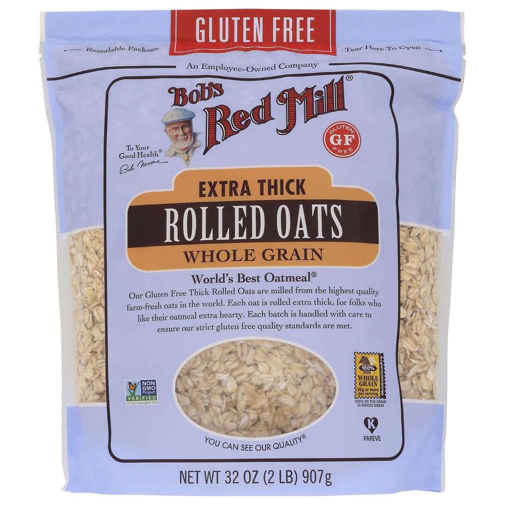 image:imageBobs Red Mill Gluten Free Extra Thick Rolled Oats 32ounce Pack of 432 Ounce Pack of 1