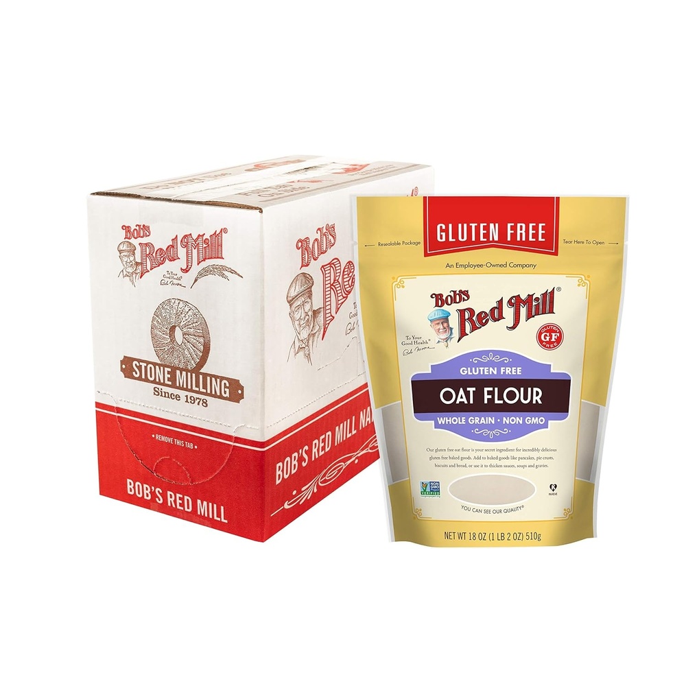 image:imageBobs Red Mill Gluten Free Oat Flour 18 oz Pack of 1  Gluten Free Whole Grain Vegan Kosher18 Ounce Pack of 4