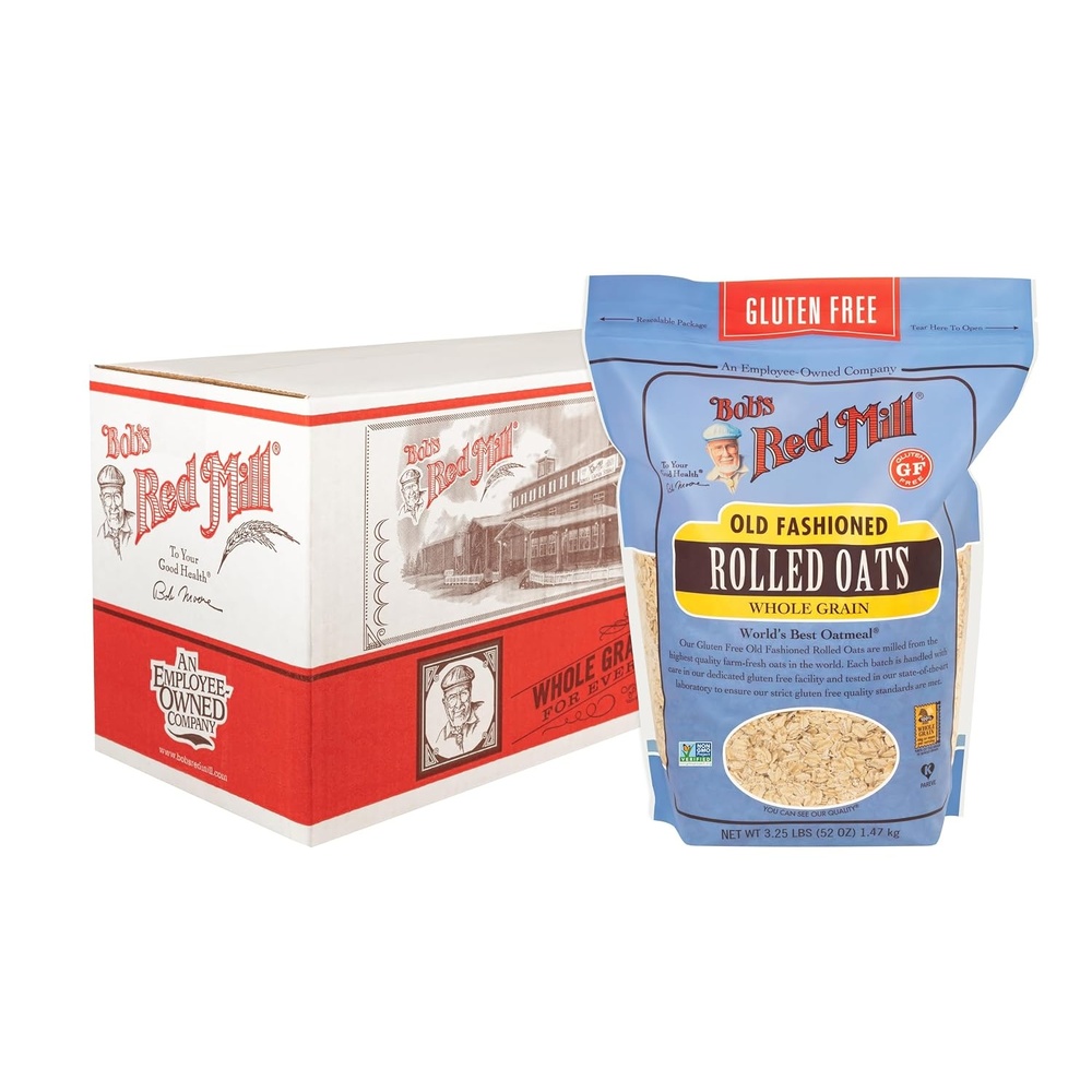 image:imageBobs Red Mill Gluten Free Old Fashioned Rolled Oats 52oz Pack of 4 Gluten Free Non GMO Whole Grain Vegan KosherGF Old Fashioned