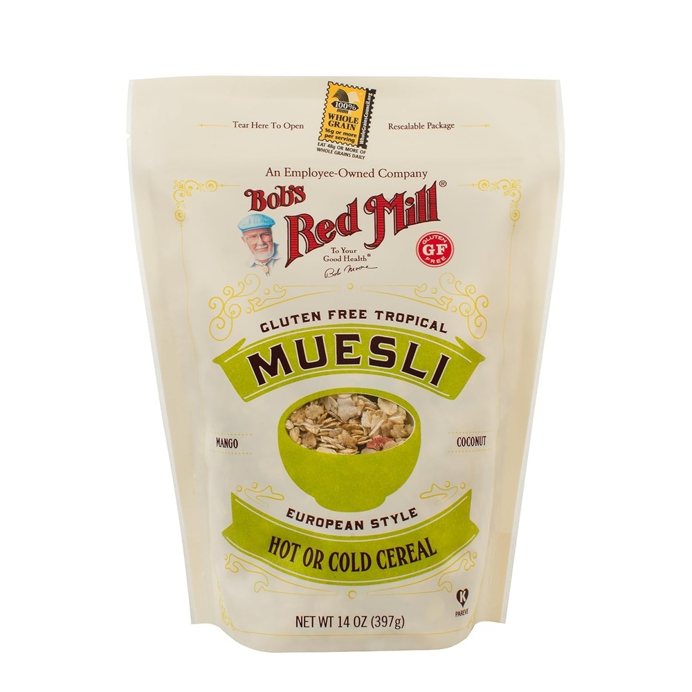 image:imageBobs Red Mill Gluten Free Tropical Muesli 14oz Pack of 4  Gluten Free Non GMO Whole Grain Kosher14 Ounce Pack of 1