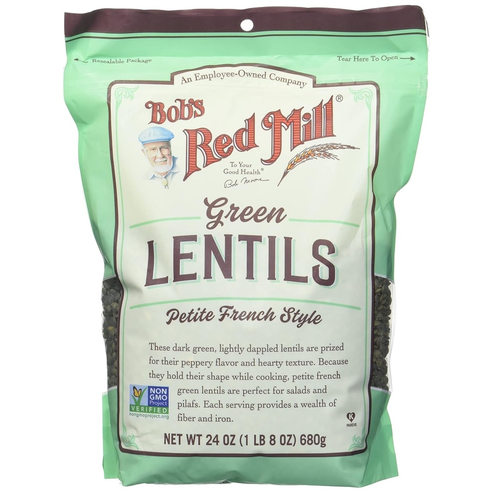 image:imageBobs Red Mill Green Lentils 24oz Pack of 4  Non GMO Vegan Kosher