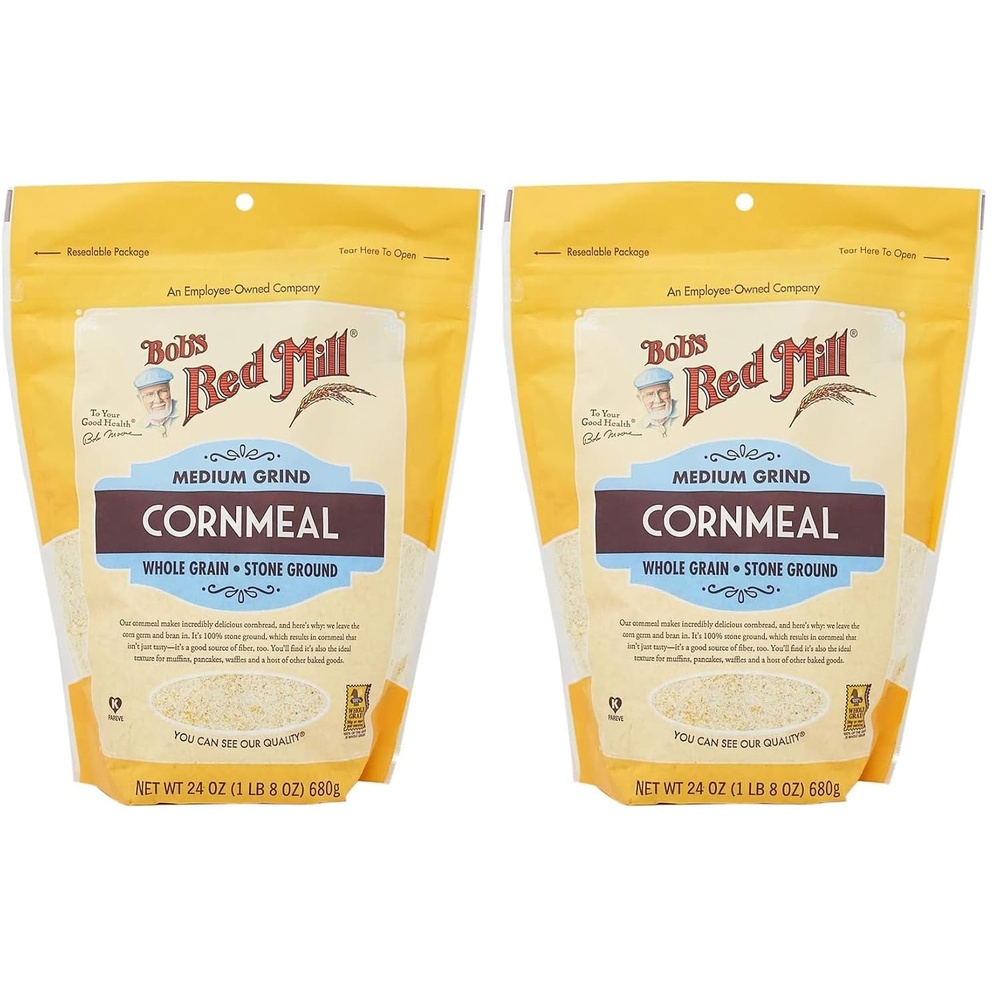 image:imageBobs Red Mill Medium Grind Cornmeal 24oz Pack of 4  Whole Grain Vegan Kosher24 Ounce Pack of 2