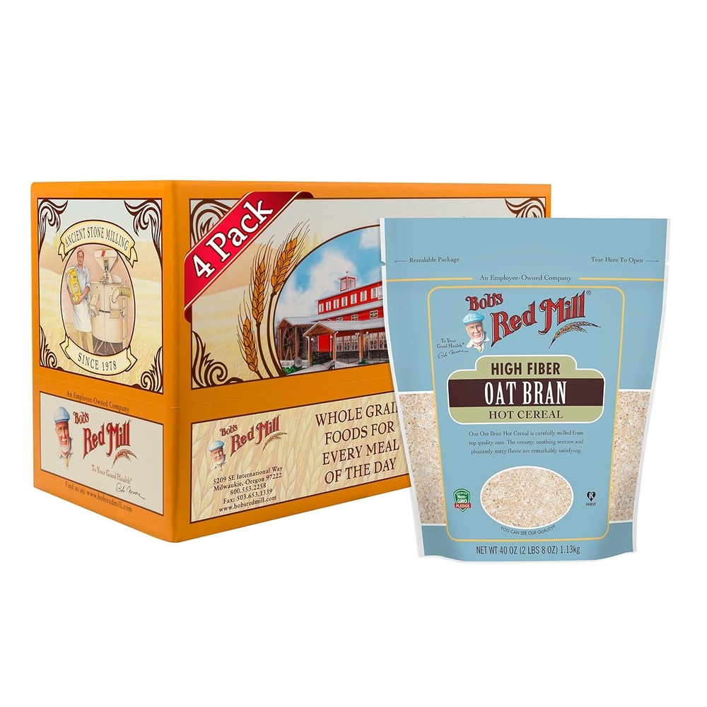image:imageBobs Red Mill Oat Bran 40oz Pack of 4  Non GMO Vegan Kosher40 Ounce Pack of 4