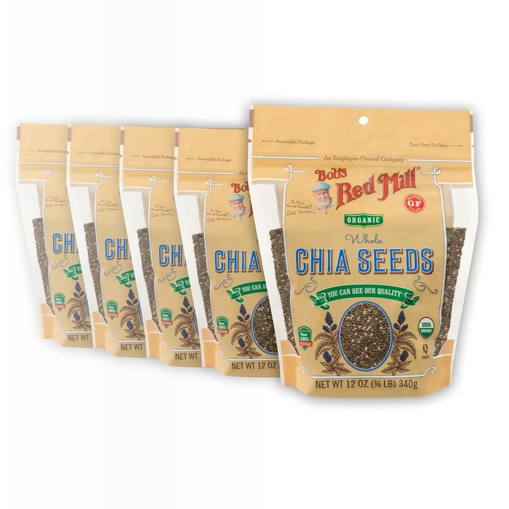 image:imageBobs Red Mill Organic Chia Seeds 12oz 5 Count12 Ounce Pack of 5