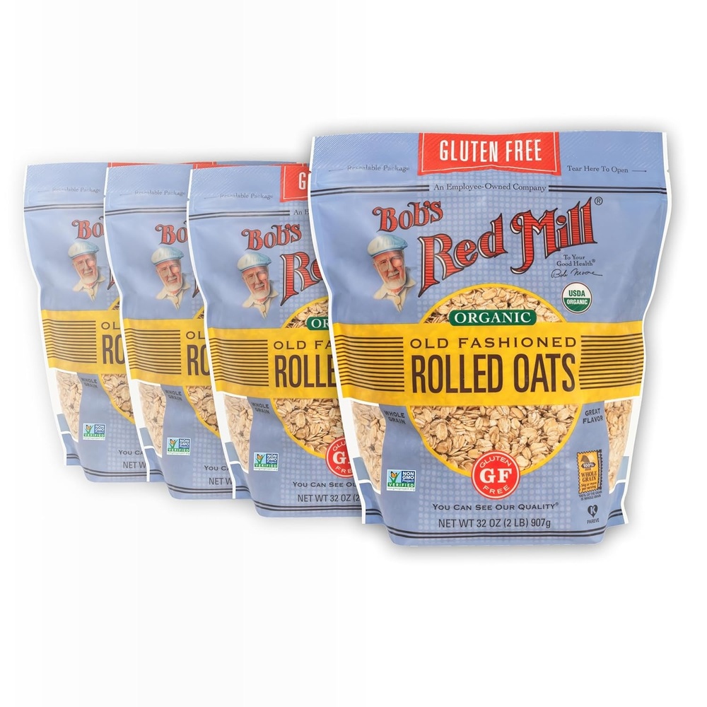 image:imageBobs Red Mill Organic Gluten Free Old Fashioned Rolled Oats 32oz 4 PackOld Fashioned Whole Grain