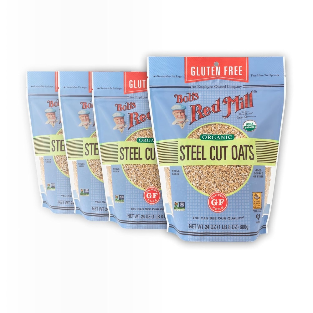image:imageBobs Red Mill Organic Gluten Free Steel Cut Oats 24oz 4 Pack
