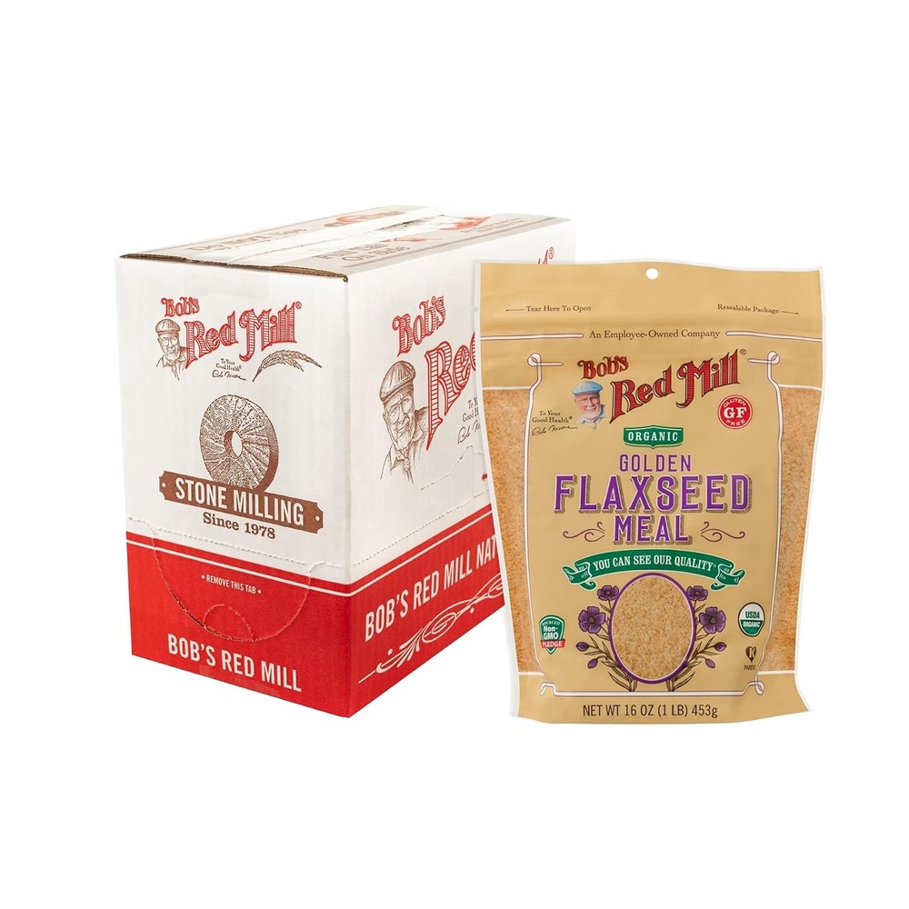 image:imageBobs Red Mill Organic Golden Flaxseed Meal 16oz Pack of 4  Organic Non GMO Gluten Free Vegan Paleo Friendly Keto Friendly Kosher1 Pound Pack of 4