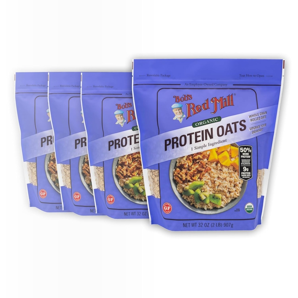 image:imageBobs Red Mill Organic High Protein Oats 32oz 4 Pack32 Ounce Pack of 4