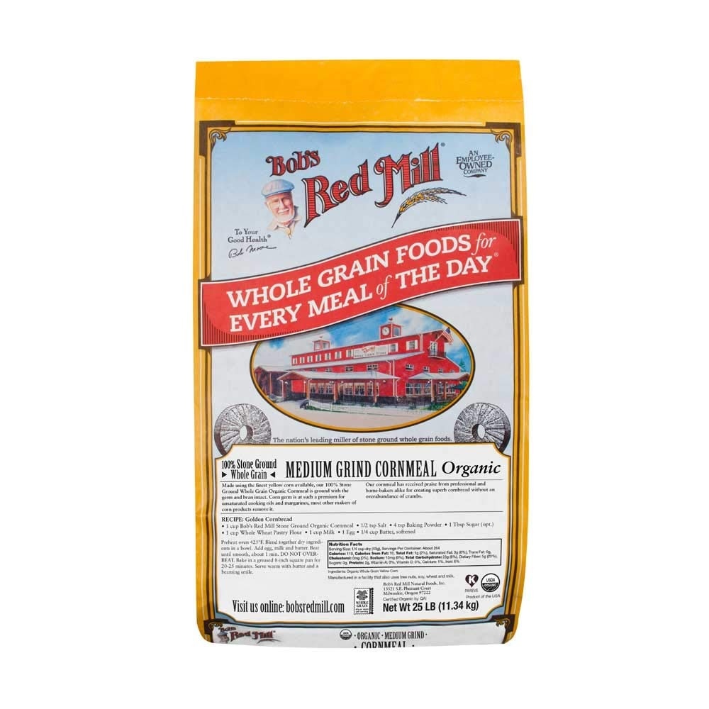 image:imageBobs Red Mill Organic Medium Grind Cornmeal 24oz Pack of 4  Non GMO Whole Grain Vegan Kosher400 Ounce Pack of 1