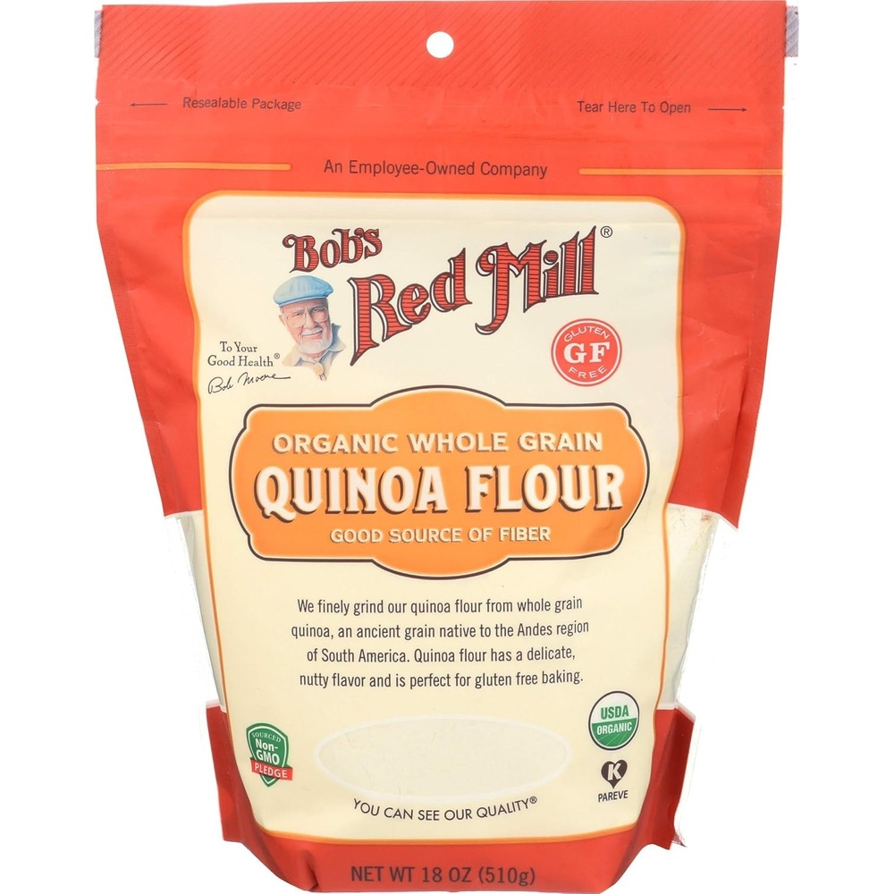 image:imageBobs Red Mill Organic Quinoa Flour 18oz Pack of 4  Non GMO Whole Grain Vegan Kosher18 Ounce Pack of 1