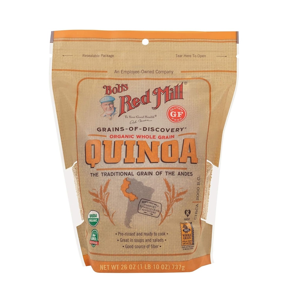 image:imageBobs Red Mill Organic White Quinoa  13 Ounce Pack of 1 Vegan Gluten Free Non GMO Complete Plant Protein Whole Grain26 Ounce Pack of 1