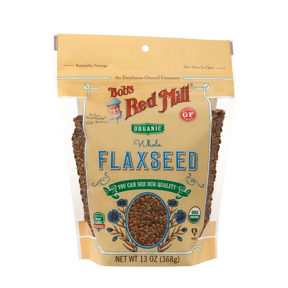 image:imageBobs Red Mill Organic Whole Brown Flaxseeds  13 oz Pack of 4 Gluten Free Raw Non GMO Sproutable Keto Friendly Paleo13 Ounce Pack of 1