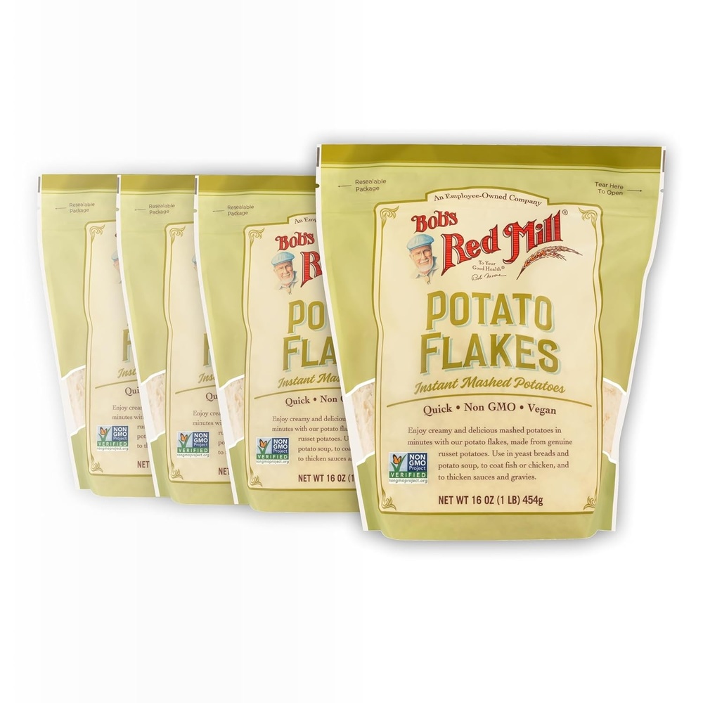 image:imageBobs Red Mill Potato Flakes 16oz Pack of 4  Non GMO Vegan Kosher