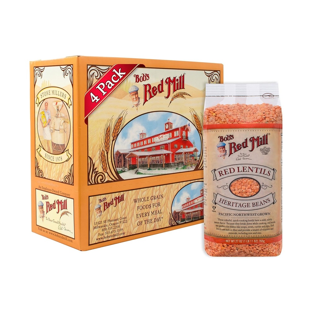 image:imageBobs Red Mill Red Lentils 27 Oz Pack of 1  Non GMO Vegan Kosher27 Ounce Pack of 4