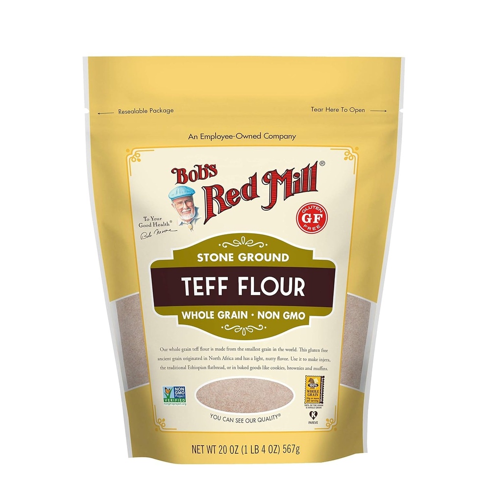 image:imageBobs Red Mill Teff Flour 20oz Pack of 4  Non GMO Gluten Free Whole Grain Vegan KosherResealable