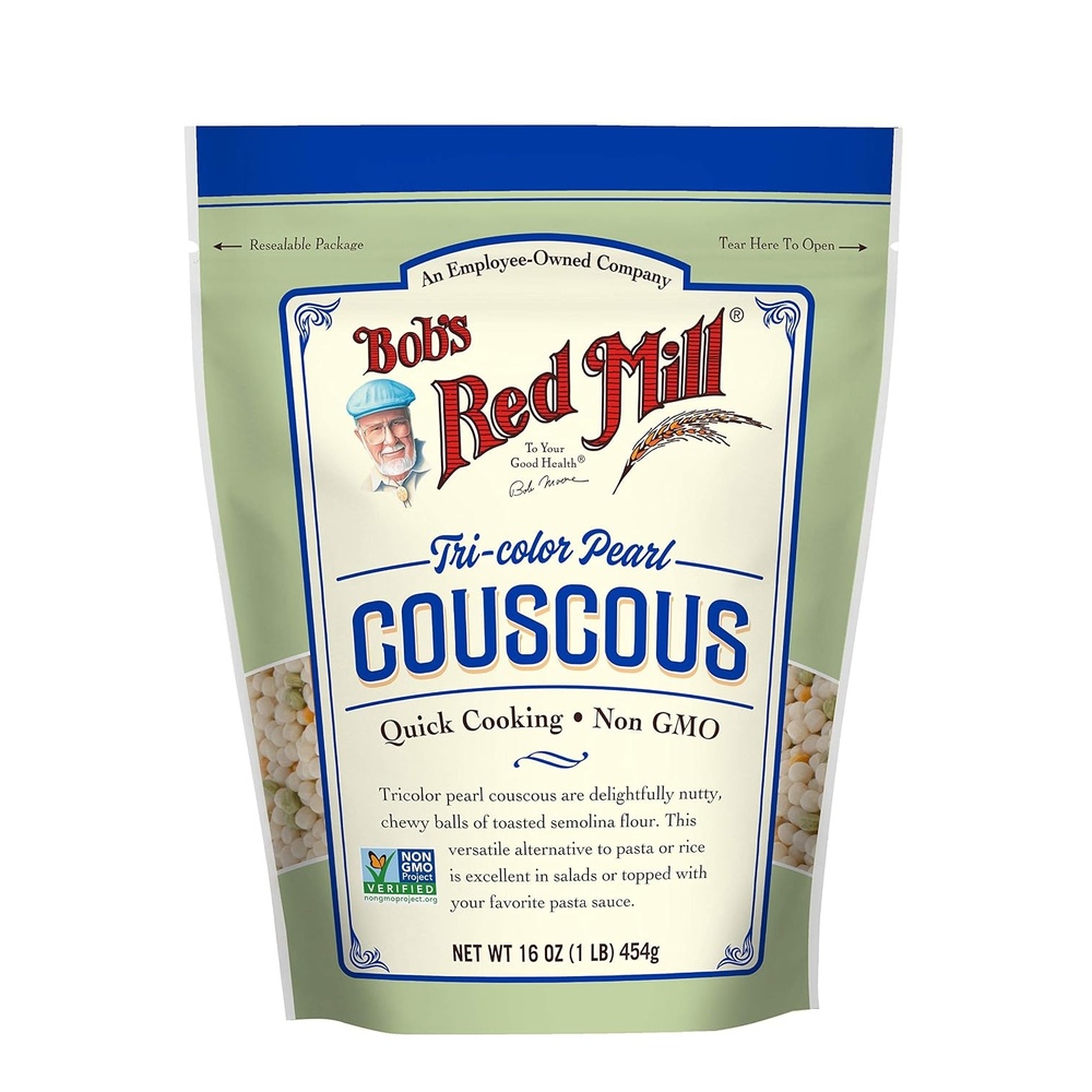 image:imageBobs Red Mill TriColor Pearl Couscous Quick Cooking  1 Pound Pack of 4  NonGMO Vegan Israeli Couscous  Non GMO Vegan Israeli Couscous Kosher16 Ounce Pack of 4