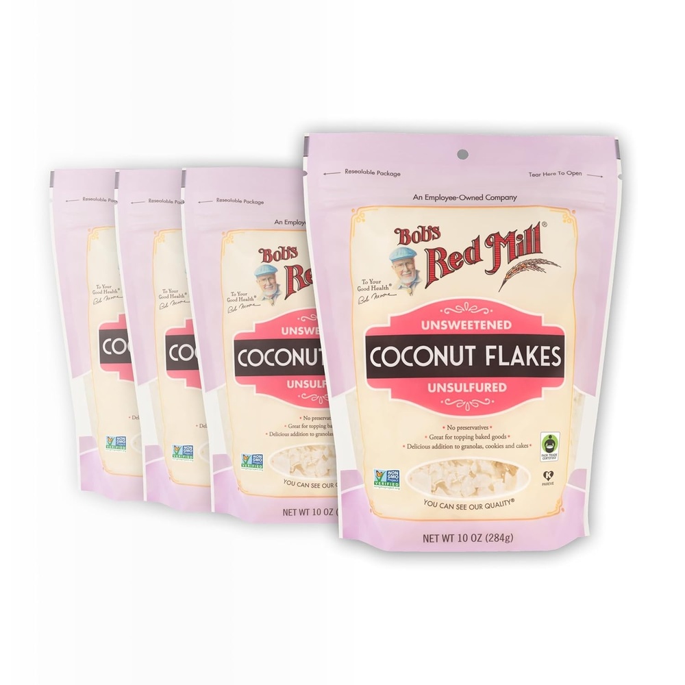 image:imageBobs Red Mill Unsweetened Coconut Flakes 10oz 4 Pack