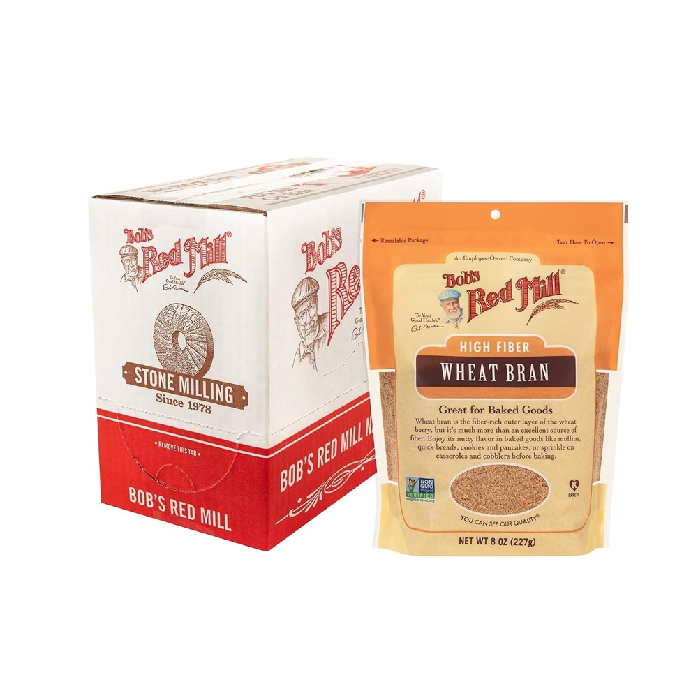 image:imageBobs Red Mill Wheat Bran 8oz Pack of 4  Non GMO Vegan Kosher