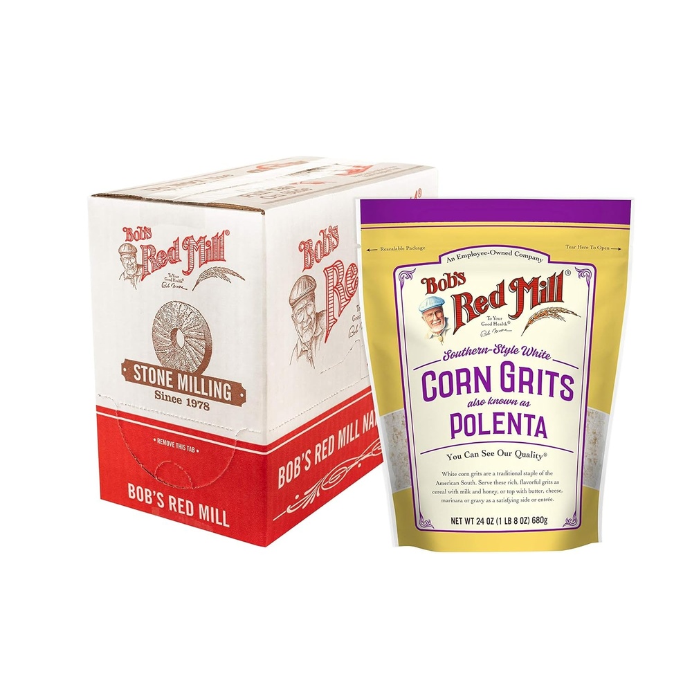 image:imageBobs Red Mill White Corn Grits 24oz Pack of 4  Vegan Kosher96 Ounce Pack of 1