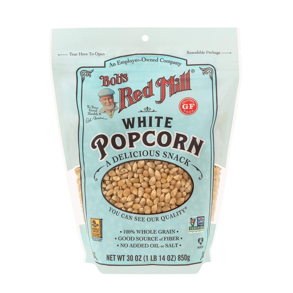 image:imageBobs Red Mill White Popcorn 30oz Pack of 4  Non GMO Whole Grain Vegan KosherResealable