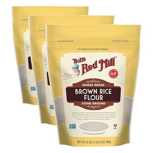 Bob’s Red Mill Brown Rice Flour, 24oz (Pack of 4) – Non GMO, Whole Grain, Vegan, Kosher(1.5 Pound (Pack of 3))