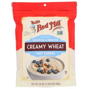 Bob’s Red Mill Creamy Wheat Hot Cereal, 24oz (4 Pack)(24 Ounce (Pack of 1))