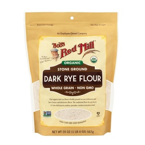 Bob’s Red Mill Organic Dark Rye Flour, 20oz (4 Pack)(OG Dark Rye Flour)