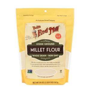 Bob’s Red Mill Stone Ground Whole Grain, Millet Flour, 20 Ounce (Pack of 4)(20 Ounce (Pack of 1))
