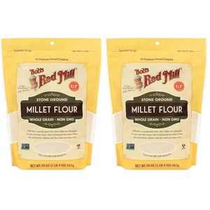 Bob’s Red Mill Stone Ground Whole Grain, Millet Flour, 20 Ounce (Pack of 4)(20 Ounce (Pack of 2))