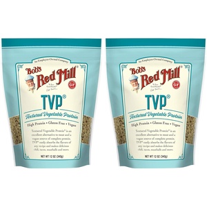 Bob’s Red Mill TVP, 12oz (Pack of 4) – Vegan, Made in USA, Unflavored, Kosher(12 Ounce (Pack of 2))